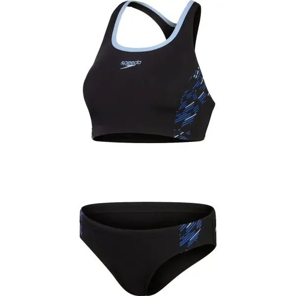 Speedo Speedo PLACEMENT 2 PIECE Дамски бански костюм от две части, черно, размер