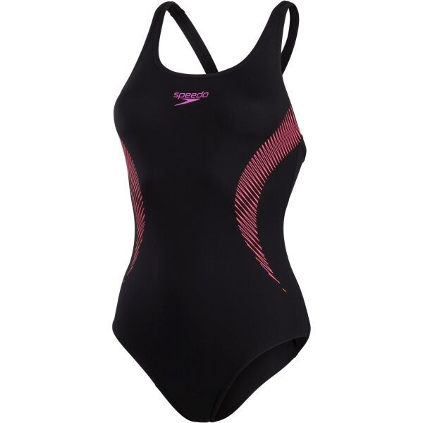Speedo Speedo PLACEMENT MUSCLEBACK Дамски спортен бански, черно, размер