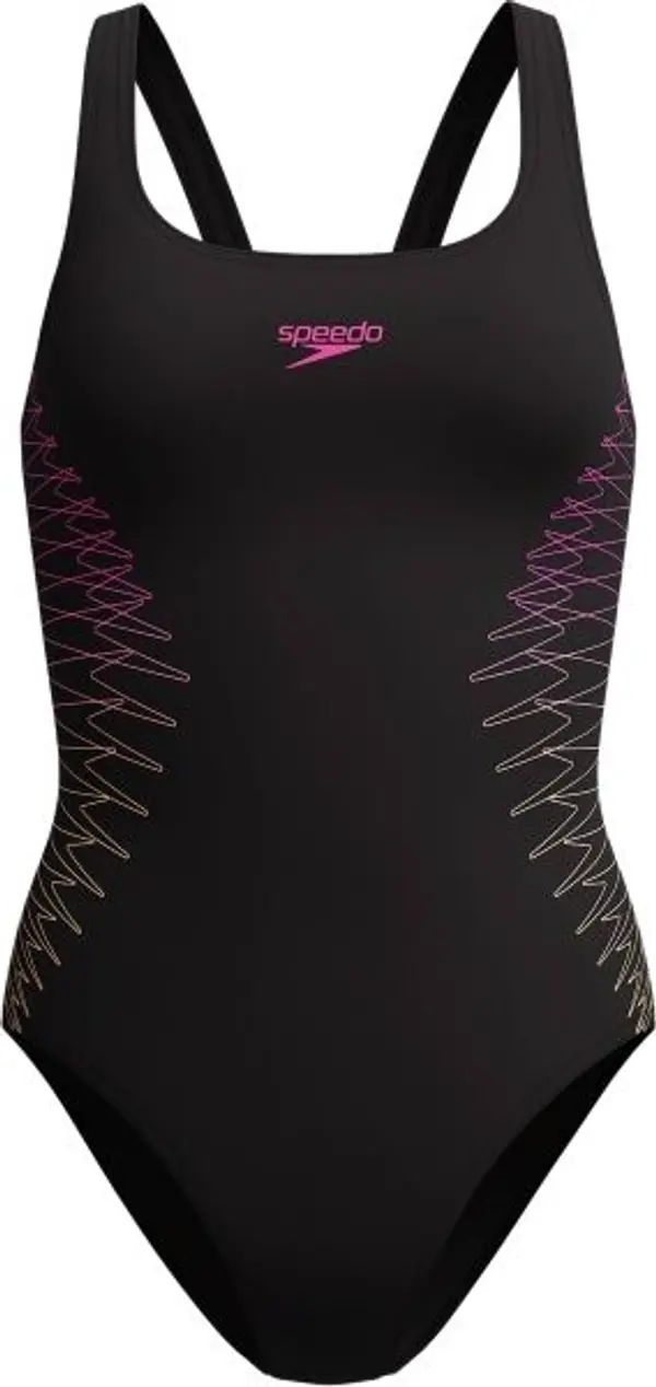 Speedo Speedo PLCMT MUSCLEBACK Цял дамски бански костюм, черно, размер