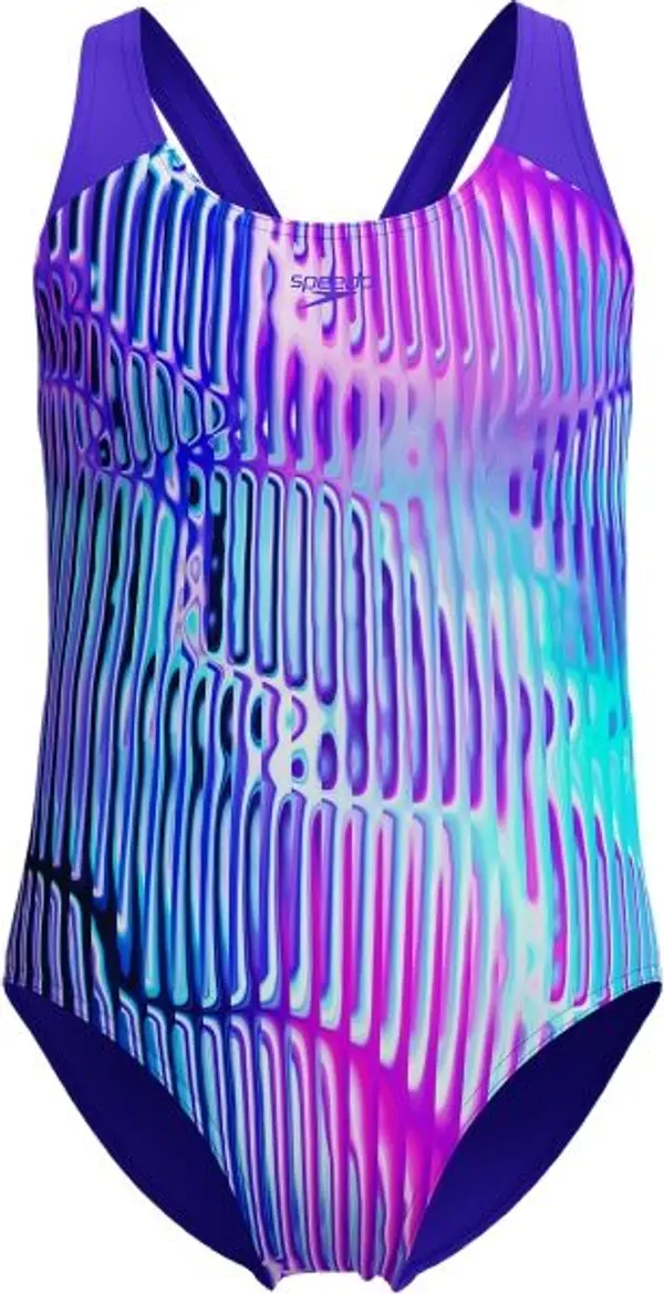 Speedo Speedo SPLASHBACK Момичешки спортен цял бански, лилаво, размер 11-12Y