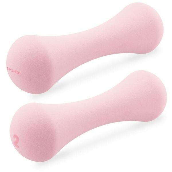 Spokey Spokey BONE 2 KG Комплект неопренови гири, розово, размер