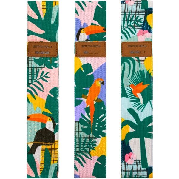 Spokey Spokey HOME JUNGLE SET 3 KS Комплект памучни ластици за упражнения, микс, размер