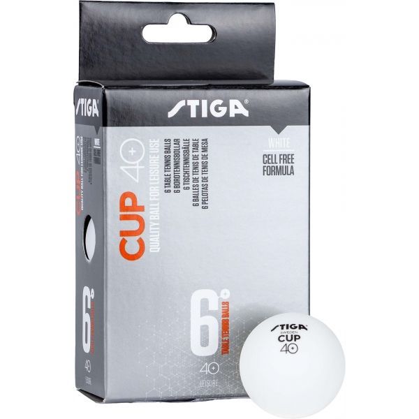 Stiga Stiga CUB ABS Топчета за тенис на маса, бяло, размер