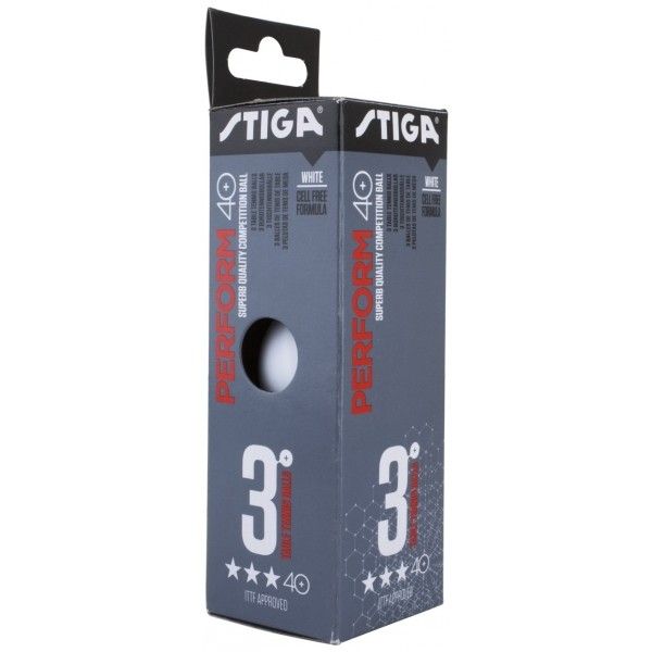 Stiga Stiga PERFROM WHTE 3-PACK Топчета за тенис на маса, бяло, размер