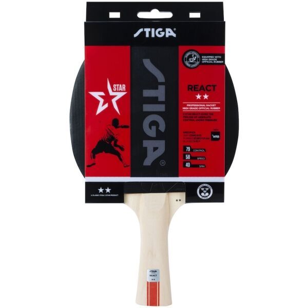 Stiga Stiga REACT Хилка за пинг-понг, черно, размер