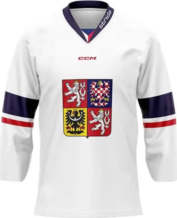 Střída Střída FAN ČR EHT Фланелка за хокей, бяло, размер