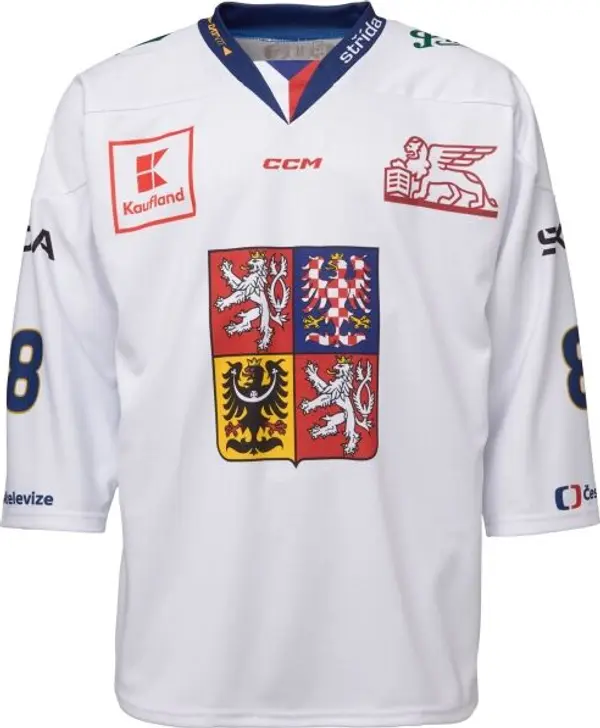 Střída Střída FAN ČR EHT PASTRŇÁK Фланелка за хокей, бяло, размер