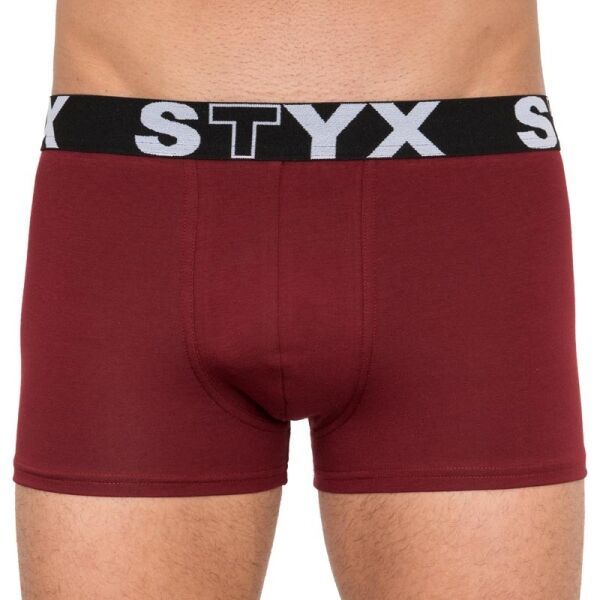 Styx Styx MEN'S BOXERS SPORTS RUBBER Мъжки боксерки, винен, размер