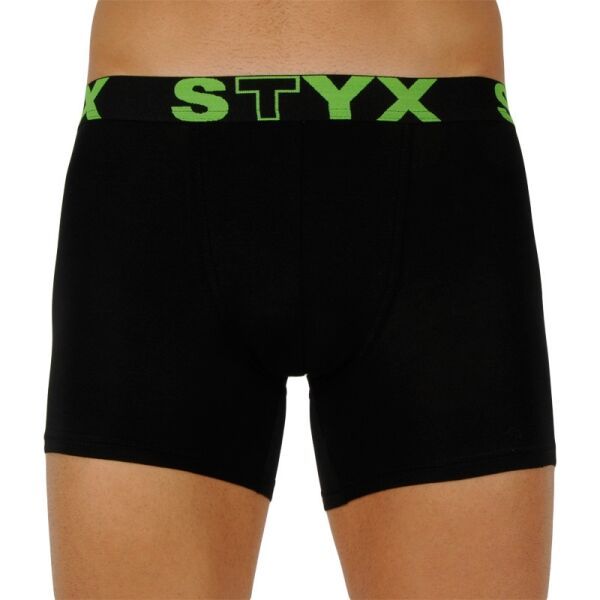 Styx Styx MEN'S BOXERS LONG SPORTS RUBBER Мъжки боксерки, черно, размер M