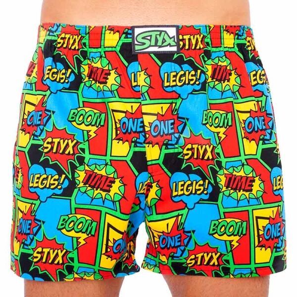 Styx Styx MEN'S BOXERS SHORTS CLASSIC RUBBER Мъжки боксерки, микс, размер S