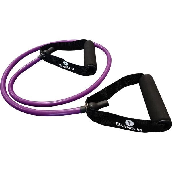 SVELTUS SVELTUS FITNESS POWER TUBE STRONG Тренировъчни ластици с дръжки, лилаво, размер