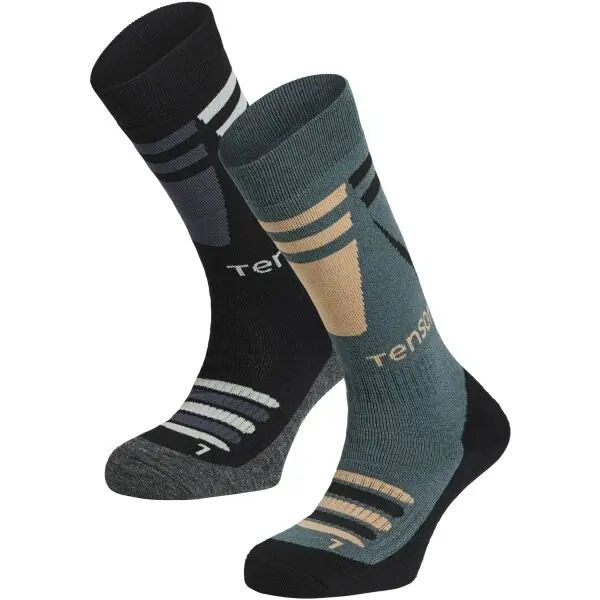 TENSON TENSON CORE SKI SOCK 2PK Ски чорапи, тъмнозелено, размер 37-39