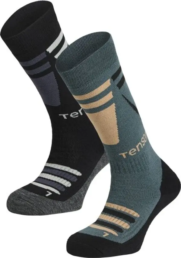 TENSON TENSON CORE SKI SOCK 2PK Ски чорапи, тъмнозелено, размер 40-42