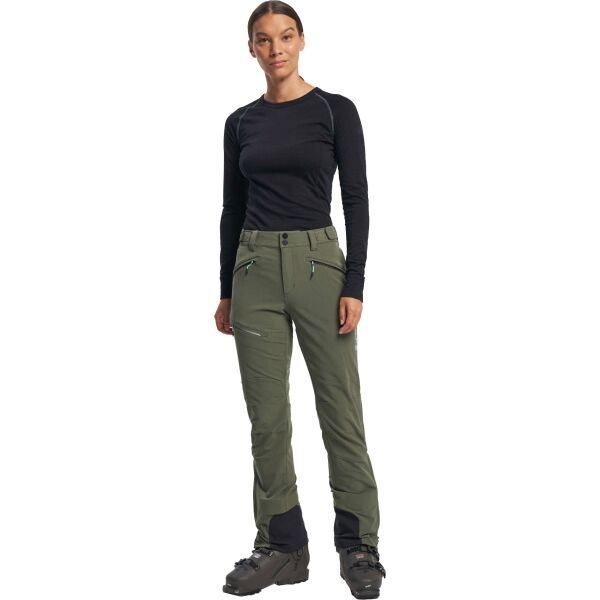 TENSON TENSON TOUR SOFTSHELL W Дамски панталони за ски алпинизъм, khaki, размер