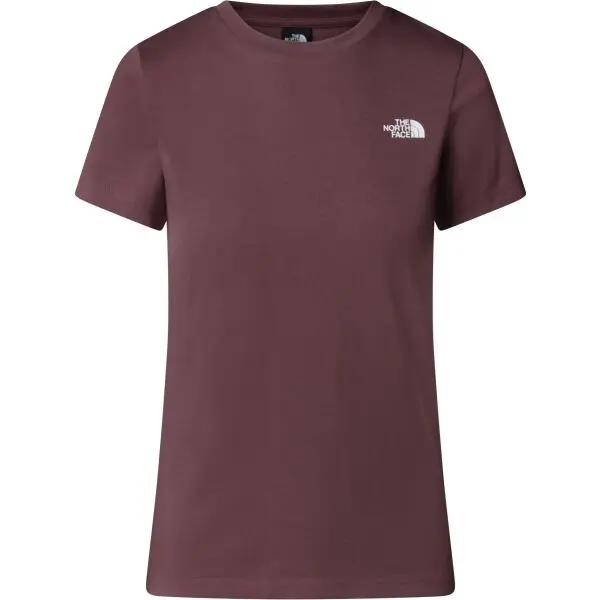 The North Face The North Face W S/S SIMPLE DOME SLIM TEE Дамска тениска, винен, размер