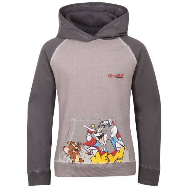 TOM AND JERRY TOM AND JERRY TOM JERRY SMILE HOODIE-B Детски суитшърт, тъмносиво, размер