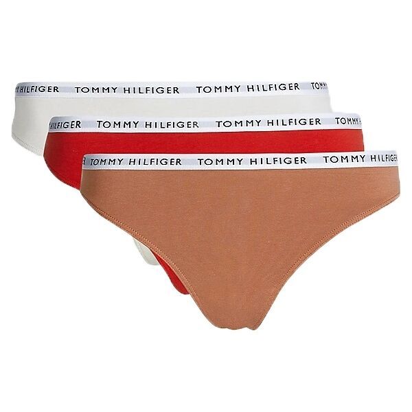 Tommy Hilfiger Tommy Hilfiger 3P THONG Дамски бикини, бяло, размер