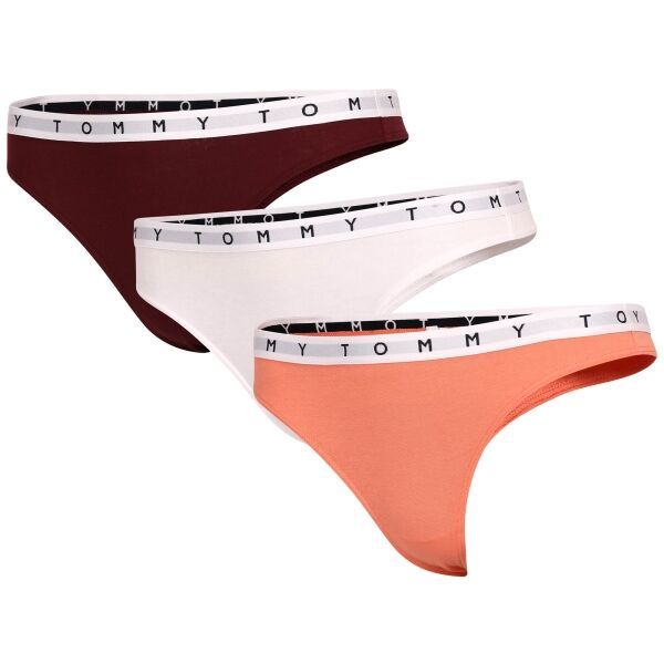 Tommy Hilfiger Tommy Hilfiger 3P THONG PRINT Дамски бикини, бяло, размер