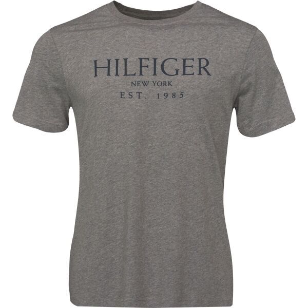 Tommy Hilfiger Tommy Hilfiger BIG HILFIGER TEE Мъжка тениска, тъмносиво, размер