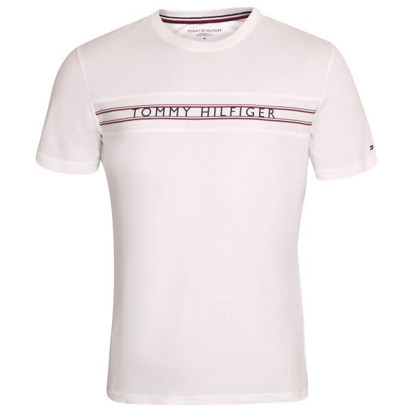 Tommy Hilfiger Tommy Hilfiger CLASSIC-CN SS TEE PRINT Мъжка тениска, бяло, размер