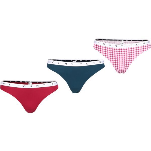 Tommy Hilfiger Tommy Hilfiger COTTON 3 PACK-3P THONG PRINT Дамски бикини, червено, размер