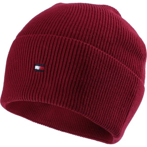Tommy Hilfiger Tommy Hilfiger ESSENTIAL FLAG BEANIE Дамска зимна шапка, червено, размер