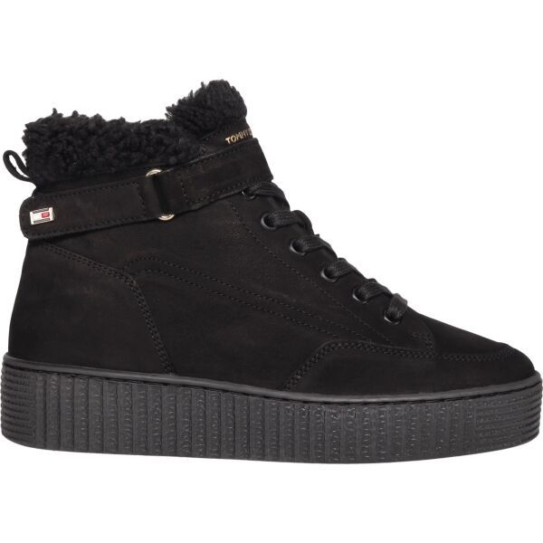 Tommy Hilfiger Tommy Hilfiger FAUX FUR NUBUCK LOW LACE-UP Дамски  високи обувки, черно, размер