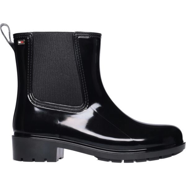 Tommy Hilfiger Tommy Hilfiger FLAG RAINBOOT Дамски гумени боти, черно, размер