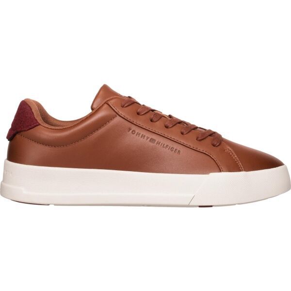 Tommy Hilfiger Tommy Hilfiger LEATHER CONTRAST HEEL COURT TRAINERS Мъжки кецове, кафяво, размер