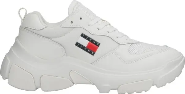 Tommy Hilfiger Tommy Hilfiger LEATHER HYBRID CHUNKY SOLE TRAINER Дамски обувки за свободно време, бяло, размер