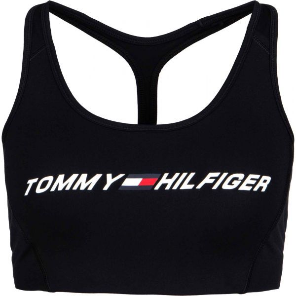 Tommy Hilfiger Tommy Hilfiger LIGHT INTENSITY GRAPHIC BRA Дамско спортно бюстие, черно, размер