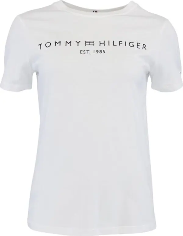 Tommy Hilfiger Tommy Hilfiger LOGO CREW NECK Дамска тениска, бяло, размер