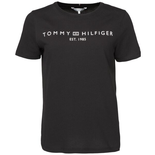 Tommy Hilfiger Tommy Hilfiger LOGO CREW NECK Дамска тениска, черно, размер