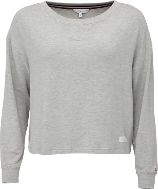 Tommy Hilfiger Tommy Hilfiger LS TOP BOAT NECK Дамска тениска, сиво, размер