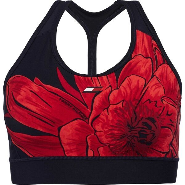 Tommy Hilfiger Tommy Hilfiger MID INTENSITY FLORAL AOP BRA Дамско спортно бюстие, тъмносин, размер