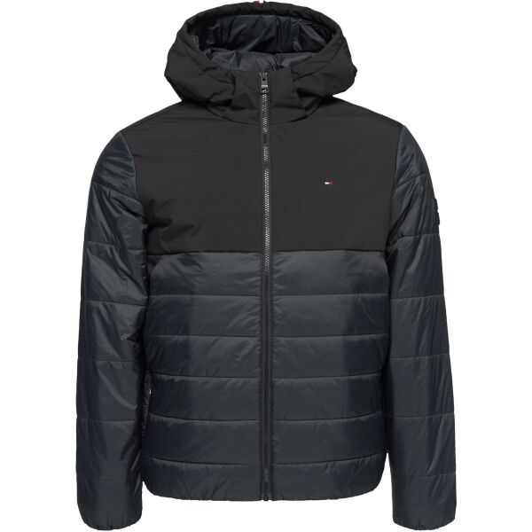Tommy Hilfiger Tommy Hilfiger MIXED MEDIA HOODED Мъжко зимно яке, черно, размер