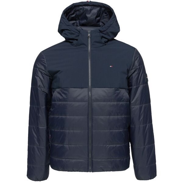 Tommy Hilfiger Tommy Hilfiger MIXED MEDIA HOODED Мъжко зимно яке, тъмносин, размер