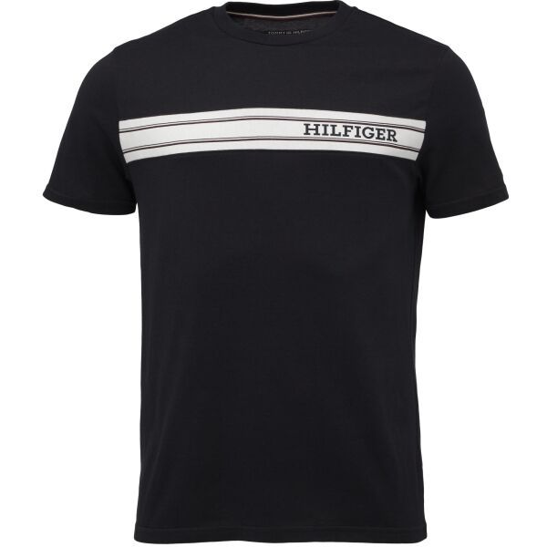 Tommy Hilfiger Tommy Hilfiger MONOTYPE LOGO STRIPE LOUNGE Мъжка тениска, тъмносин, размер