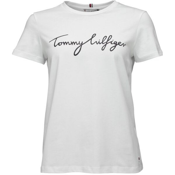 Tommy Hilfiger Tommy Hilfiger REG C-NK SIGNATURE Дамска тениска, бяло, размер