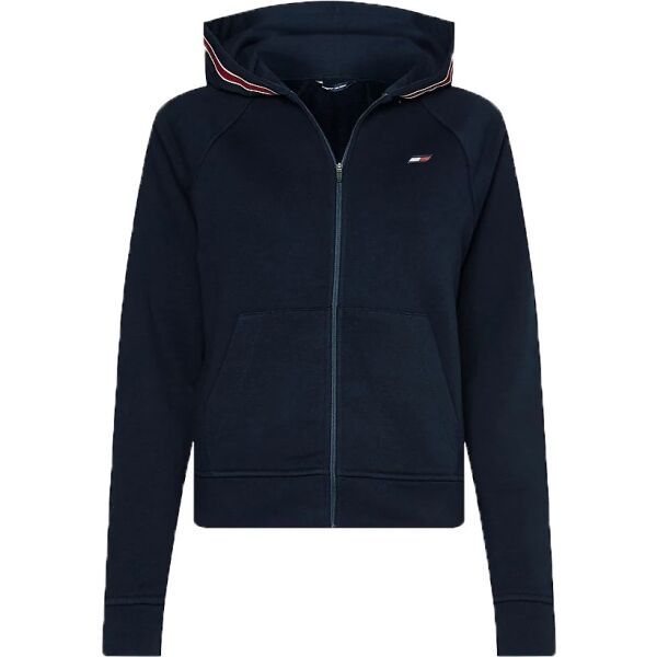 Tommy Hilfiger Tommy Hilfiger REGULAR TOMMY TAPE ZIPPER HOODIE Дамски  суитшърт, тъмносин, размер