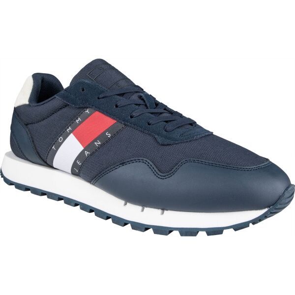 Tommy Hilfiger Tommy Hilfiger RETRO LEATHER TJM RUNNER Мъжки обувки за свободното време, тъмносин, размер