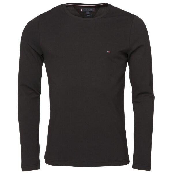 Tommy Hilfiger Tommy Hilfiger STRETCH SLIM FIT LONG SLEEVE TEE Мъжка тениска, черно, размер