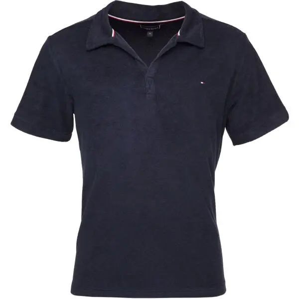 Tommy Hilfiger Tommy Hilfiger TERRY SHIRT Мъжка тениска с якичка, тъмносин, размер