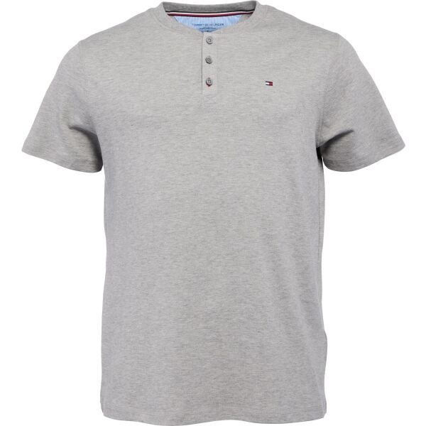 Tommy Hilfiger Tommy Hilfiger TH 1985-SS HENLEY TEE Мъжка тениска, сиво, размер