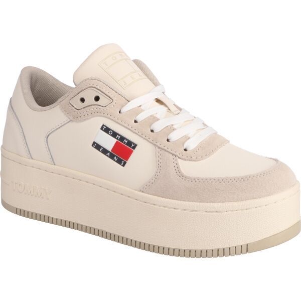 Tommy Hilfiger Tommy Hilfiger TJW FLATFORM MAT MIX Дамски кецове, бежово, размер