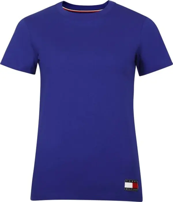 Tommy Hilfiger Tommy Hilfiger TOMMY 85 LOUNGE-SHORT SLEEVE TEE Дамска тениска, синьо, размер