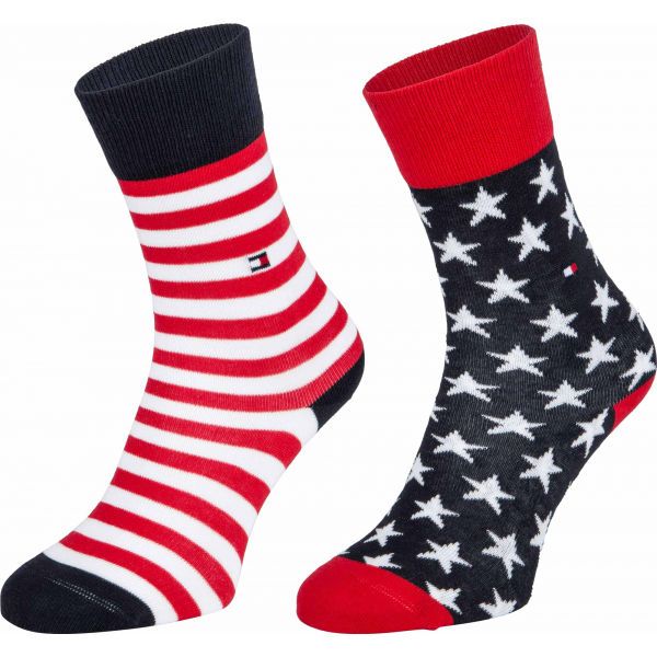 Tommy Hilfiger Tommy Hilfiger KIDS SOCK 2P STARS AND STRIPES Детски чорапи, тъмносин, размер 39-42