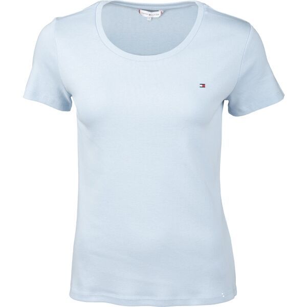 Tommy Hilfiger Tommy Hilfiger SLIM ROUND-NK TOP SS Дамска тениска, светлосиньо, размер S