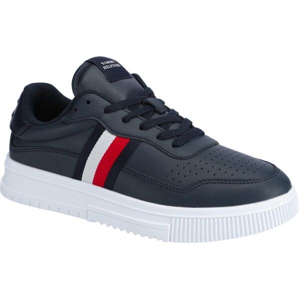 Tommy Hilfiger Tommy Hilfiger SUPERCUP LEATHER STRIPES Мъжки кецове, тъмносин, размер 41