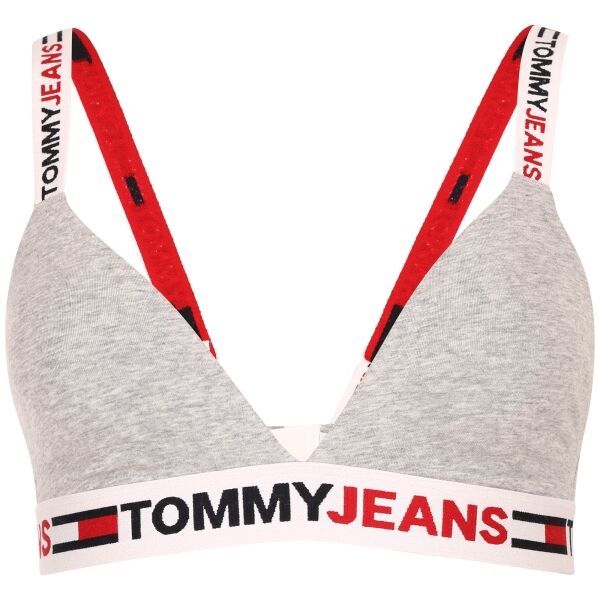 Tommy Hilfiger Tommy Hilfiger TOMMY JEANS ID-UNLINED TRIANGLE Дамско спортно бюстие, сиво, размер
